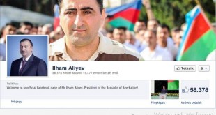 La finta pagina Facebook del presidente dell'Azerbaijan Ilham Alyev