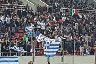Grecia-Bosnia striscione Srebrenica