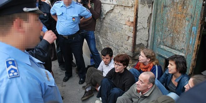 Disobbedienza civile contro uno sfratto; Budapest 2010