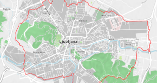 mappa di Lubiana