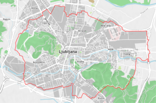 mappa di Lubiana