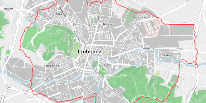 mappa di Lubiana