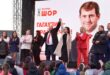 Evgenyia Gutsul ad un evento del partito Sor
