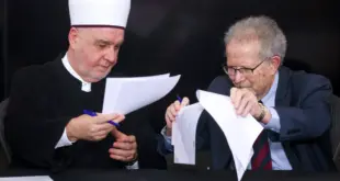 Gli esponenti delle comunità ebraica e musulmana di Bosnia Erzegovina firmano l'iniziativa di pace congiunta