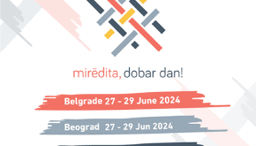 Locandina del festival "Miredita, dobar dan!" 2024