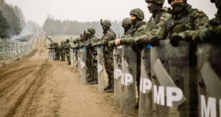 Militari al confine tra Polonia e Bielorussia